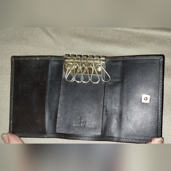 GUCCI KEY HOLDER CARD HOLDER SMALL WALLET ~ AUTHENTIC ~ UNISEX - Picture 9 of 13